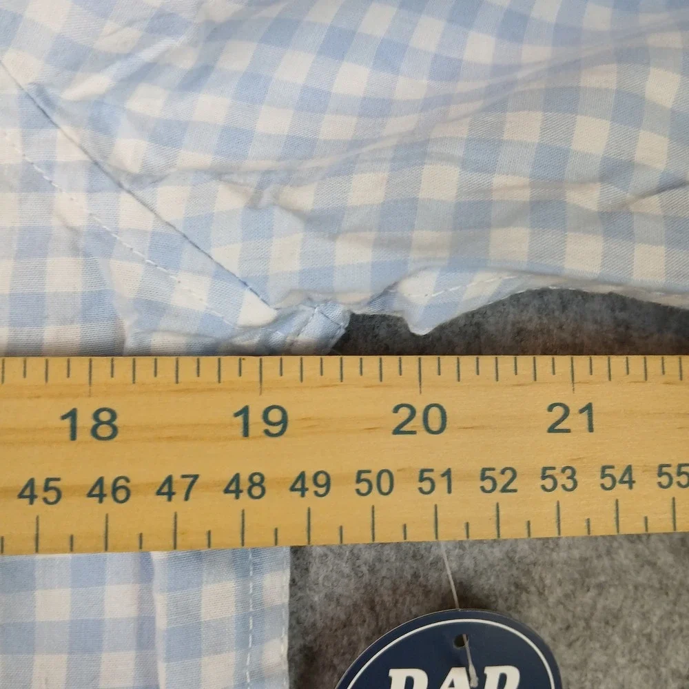 The Children's Place Shirt Boys XXL 16 Whirlwind Blue Gingham Button Down NEW